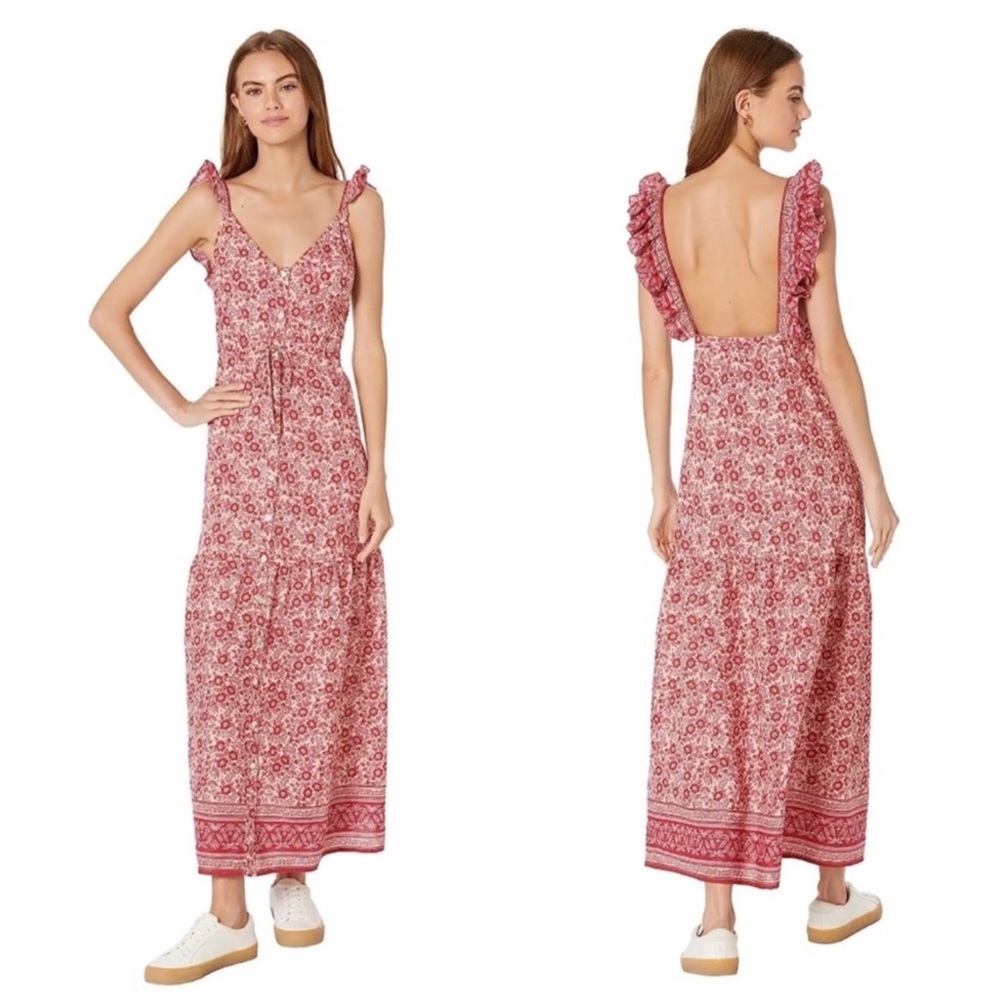 Faherty Hyland Boho Festival Women's Maxi Dress Size L NWT